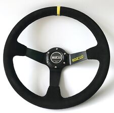 350mm Suede Leather Deep Dish Racing Steering Wheel Fit for MOMO hub SPC OMP hub picture