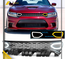 Front Upper Grille w/ LED Lights Fit For 2015-2022 Charger SRT Scat Pack Style picture