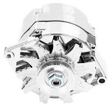 Alternator 110Amp Chrome 1 Wire Self Exciting Street Rod for GM 305 350 BBC SBC picture