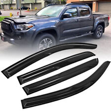 Fits 2016-2022 Toyota Tacoma Double Cab Window Visors Vent Rain Guards Deflector picture