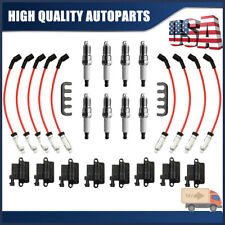 8*Square Ignition Coil &Spark Plug Wires For Chevy GMC 4.8L/5.3L/6.0L/8.1L UF271 picture