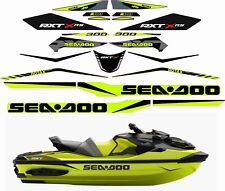 SEADOO RXT X RS 300 2019 Graphics / Decal / Sticker Kit YELLOW & BLACK CUSTOM picture
