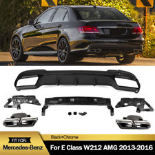 E63 AMG Style Rear Diffuser Exhaust Tips For Mercedes-Benz E-Class W212 2013-16 picture