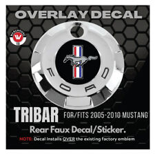 FITS Ford Mustang 2005-2009 Overlay Decal Logo TRIBAR BLACK/GRAY REAR picture