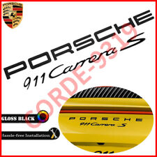 Genuine Gloss Black Porsche 911 Carrera S Letters Rear Badge Emblem Deck Lid Set picture