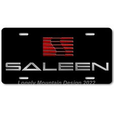Ford Mustang Saleen Inspired Art on Black FLAT Aluminum Novelty License Plate picture