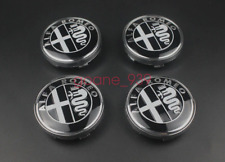 4pcs 60mm Alfa Romeo Black Wheel Center Caps Hubcaps Rim Caps Emblems Badges picture