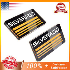2 For CHEVY SILVERADO EMBLEMS 1988-1998 SIDE BODY/CAB PICKUP TRUCK BADGES SYMBOL picture