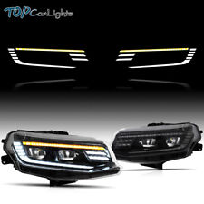 VLAND 2xFull LED Projector Headlights For 2016-2018 Chevrolet Camaro LS LT SS picture