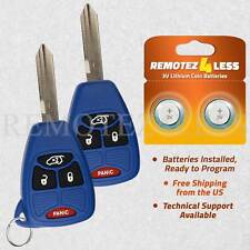 2 For 2005 2006 2007 Chrysler 300 Keyless Entry Remote Car Key Fob 4b Blue picture