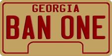 Georgia Ban One Photo License Plate picture