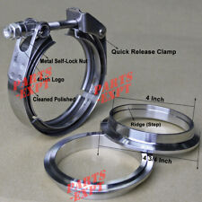 4inch Quick Release V-band Clamp & T304SS Flange kit for Turbo Exhaust Downpipe picture