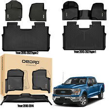 OEDRO Car Floor Liners Mats Set For 2010-2014 & 2015-2024 Ford F-150 Crew Cab picture