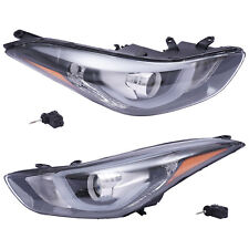 Right & Left Headlights W/LED DRL Projector Fits 2014 2015 2016 Hyundai Elantra picture