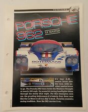 Porsche 962 962C Prototype Race Car Spec Sheet Fact Card picture
