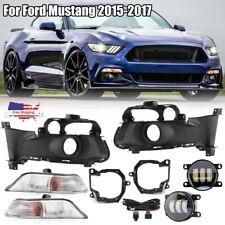 For 2015-2017 Ford Mustang Fog Lights Turn Signal Lamp Assembly w/Cover Wire Kit picture