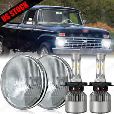 For 1953-1977 Ford F100 F250 F350 Pickup Pair 7 Inch LED Headlights White picture
