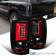 Fit 2000-2006 Chevy Suburban Tahoe Yukon Pearl Black LED Tail Lights Brake Lamps picture