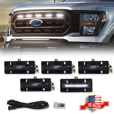 5PCS White LED Front Grille Lights For 2021-2023 Ford F150 XL/XLT/XLT Sporting picture