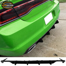 Fits 11-14 Dodge Charger Aero 4 Fin MDP Style Rear Bumper Diffuser Unpainted PU picture