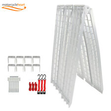 1500lb Motorcycle 3-Piece Ramp Aluminum 10' Folding Arched Folding Loading Ramp picture