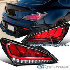 Pearl Black Fits 2010-2016 Hyundai Genesis Coupe Full LED Sequential Tail Lights picture