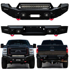 For 2011-2016 3rd Gen F250 F350 Front and Rear Bumper with LED lights & D-Rings picture