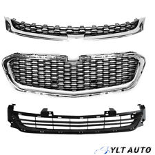 Fits 2014-2016 Chevrolet Malibu Front Upper Center Lower Grille Grill Set 3pcs picture