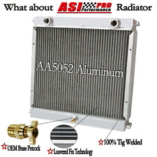 4-Row 62mm Aluminum Radiator For Fit Dragster Roadster Style Double Pass New picture
