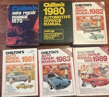 6 Vintage CHILTON'S Auto Repair Manuals Books 1975, 1980-1983 ,1989 Hardcover picture