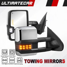 Pair Power Heated Tow Mirror For 14-18 Silverado Sierra 1500 15-18 2500HD 3500HD picture