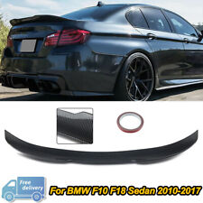 PSM Style Rear Spoiler Lip Wing For BMW 5 Series F10 F18 2010-2017 Carbon Style picture