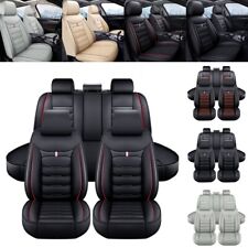For Chevrolet Car Seat Cover Front Rear Protector Deluxe Leather 5-Seat Full Set picture