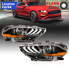 Headlights Pair For 2018 2019 2020 Ford Mustang Full LED Projector DRL Headlamps picture