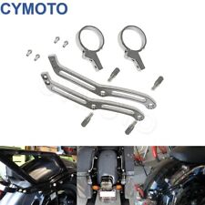 Motorcycle Shocks Remote Reservoir Bracket Clamps For Harley Touring Silver 14+ picture
