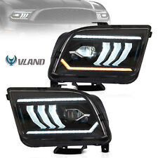VLAND FULL LED Headlights For 2005-2009 Ford Mustang w/ Sequential Turn Signal picture