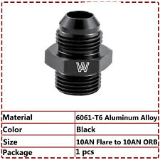 10AN Flare to 10AN ORB Male Fuel Rail Adapter Fitting Black 1Pcs picture