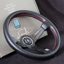 NARDI 350mm 14' Leather&Carbon Fiber Deep 9cm Gaming Racing Steering Wheel picture