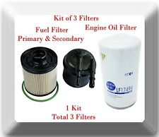 1 Kit (3 Filters) Oil Filter and Primary & Secondary Fuel Filters Ford V8 6.7L picture