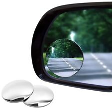 2Pcs Round Blind Spot Mirror HD Glass Frameless Convex Rear View 360° Stick On picture