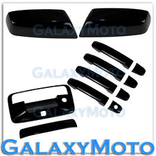 14-17 Chevy Silverado 1500 Black Mirror+4 Door Handle+Tailgate+Camera Hol Cover picture