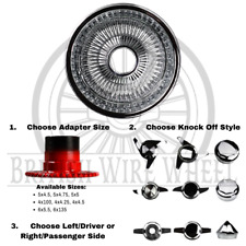 Lowrider Wire Wheel 14 x 7 Reverse, 100 Spoke w/ Adapter & Spinner Cap, SINGLE picture