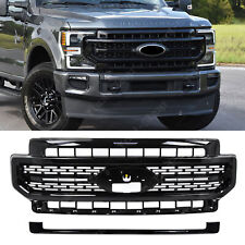2020-2023 Ford F-250 F-350 Lariat Sport Front Upper Bumper Grille Gloss Black picture