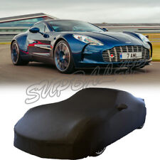 Indoor Full Elastic Car Cover Stretch For Aston Martin One-77  BLACK picture