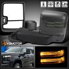 Fits 2019-2023 Chevy Silverado 1500 Power Heated Tow Mirrors+Smoke LED Signal picture