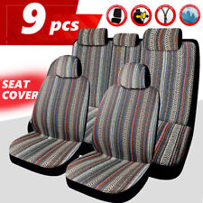 Universal 5 Seat Baja Saddle Mexican Blanket Full Set Bench Protector Seat Cover picture