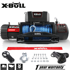 XBULL 12000 lbs Electric Winch Synthetic Rope Truck Trailer Towing 12V SUV picture
