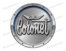 Coronet Remastered Sticker. Brushed Metal Style - 7.5