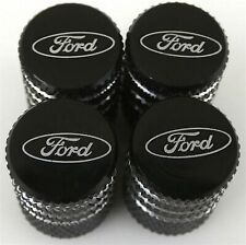 4 Black Ford Tire Valve Stem Caps For Truck Car Universal Fitting  picture
