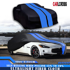 Blue/Black Indoor Car Cover Stain Stretch Dustproof For Maserati Gran Turismo picture